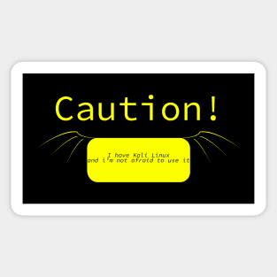 Cybersecurity Linux Caution Sign Sticker